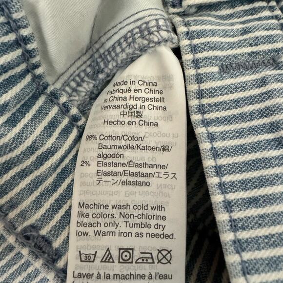 Madewell Striped High Rise Skinny Crop Stretch Jeans Preppy Coastal Classic 24 - Picture 10 of 11